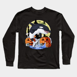 Killer Whale Orca Happy Halloween Long Sleeve T-Shirt